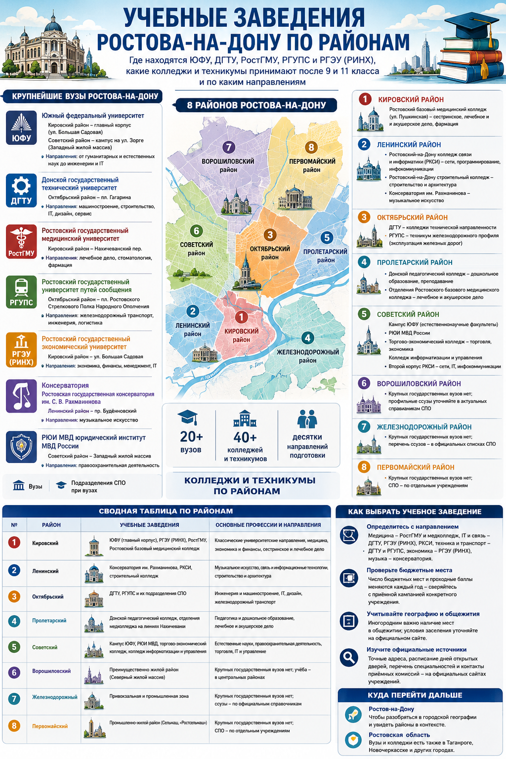 Инфорграфика Вузы Ростова-на-Дону